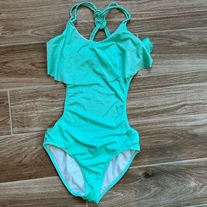 WORN ONCE! Seafolly Girls Once Piece with cut out sides| Size: 16